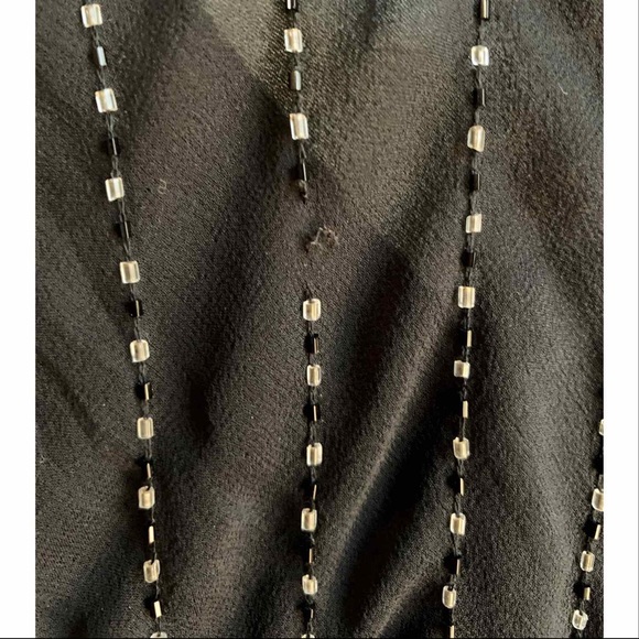 Adrianna Papell evening black beaded 100% silk top - Picture 5 of 5
